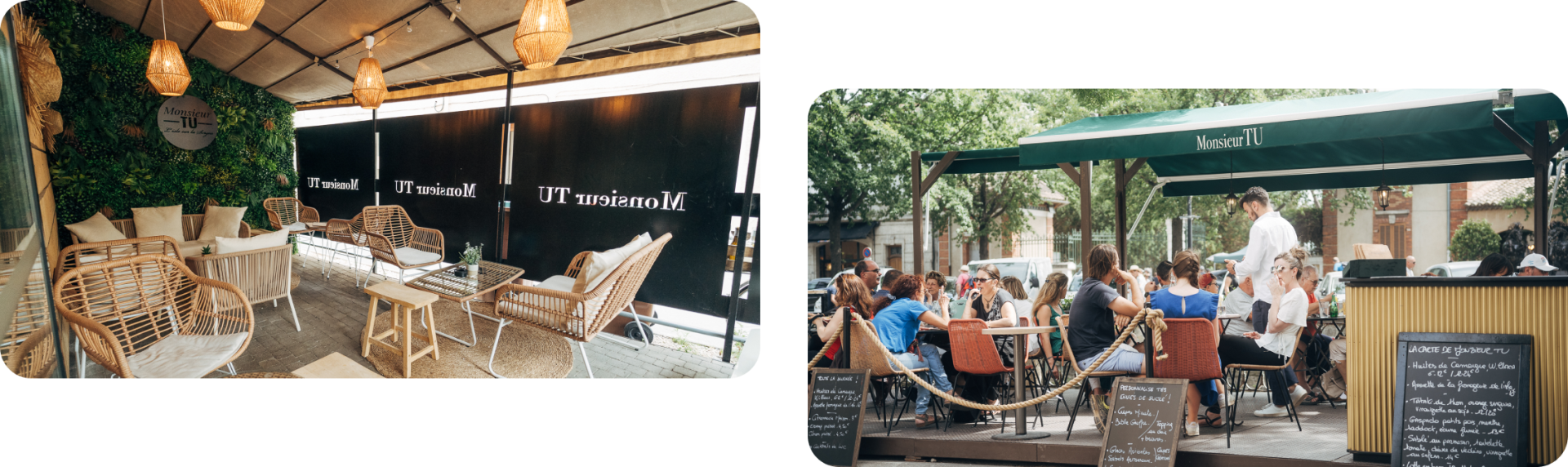 Le restaurant - Monsieur Tu - L'Isle-sur-la-Sorgue - Restaurant terrasse Isle-sur-la-Sorgue
